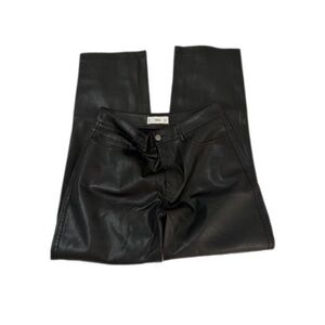Mango Black Faux Leather Pants with MNG Tag